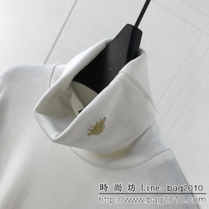 DIOR迪奧 2018秋冬 金色小蜜蜂刺繡 簡約百搭風格 高領男款長袖 ydi2241